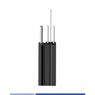 خرید 2 فیبر بیرونی کابل صاف فیبر نوری 9/125 SMF G657A1 LSZH سیاه ضد آب تولید آنلاین