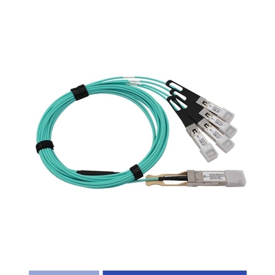 خرید کابل نوری فعال 100G (AOC) QSFP28 تا 4x25G SFP28 کابل شکستن OM3 3m تولید آنلاین