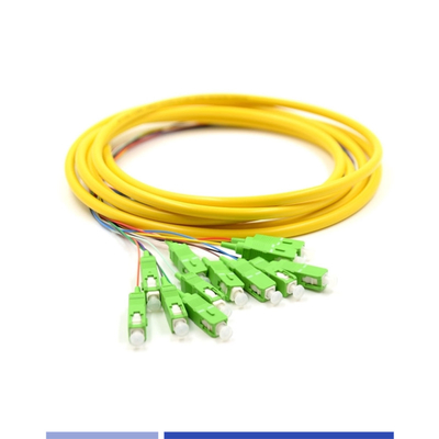 خرید 12 رشته کابل فیبر نوری Pigtail SC APC تک حالت 9/125 LSZH 3m تولید آنلاین