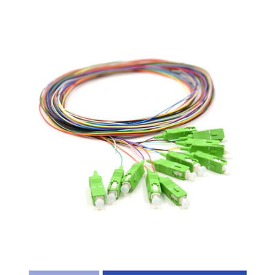 خرید واحد OS2 SC APC Pigtails 12 فیبر LSZH 3m برای راه حل های FTTH تولید آنلاین