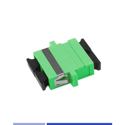 خرید آداپتور فیبر نوری تک حالت SC/APC Duplex Optical Coupler با فلنج سبز تولید آنلاین