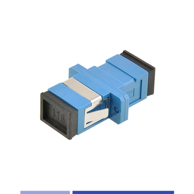 خرید آداپتور فیبر نوری تک حالت SC/UPC Simplex Optical Coupler با فلنج آبی تولید آنلاین