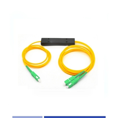خرید دقت بالا 1x2 PLC فیبر Splitter ABS ماژول SC / APC تک حالت 2.0mm تولید آنلاین