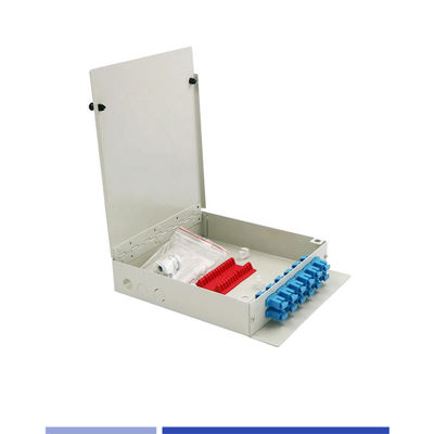 خرید جعبه توزیع فیبر نوری 12 پورت با ساخت فولادی فرآوری شده سرد برای کاربردهای نصب شده در دیوار تولید آنلاین