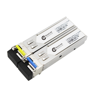 خرید گیرنده نوری گیگابیت BIDI 20km دو فایبر تک حالت SFP ماژول TX1310nm RX1550nm LC تولید آنلاین