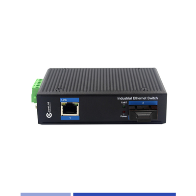 خرید کنورتر رسانه فیبر صنعتی 10/100/1000M با 2 پورت RJ45 Single Mode SMF Duplex SC 1310nm 20KM تولید آنلاین