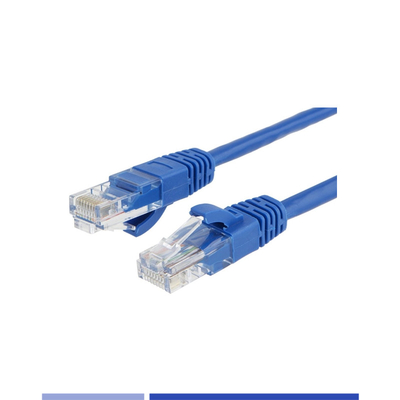 خرید UTP 24AWG Cat6 Stranded Patch Cord PVC 1m Copper Patch Cord آبی تولید آنلاین