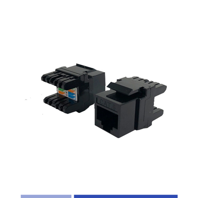 خرید Cat6A Ethernet Keystone Coupler 180 درجه سیاه GoreLink سبک وزن تولید آنلاین