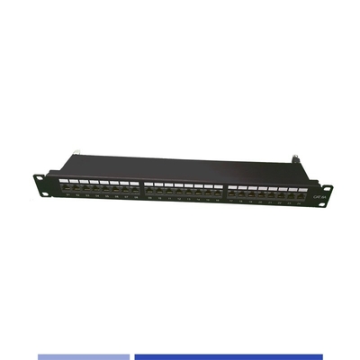 Cat6A Patch Panel 24 Port Shielded 1U Rack Mount برای سیستم کابل کشی