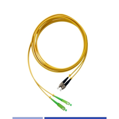سیم پیچ فیبر نوری تک حالت SC/APC به FC/UPC Duplex 3.0mm LSZH سیم پیچ فیبر نوری