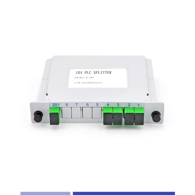 مخلوط 1x4 PLC Splitter تک حالت SC APC دقت بالا سبک وزن