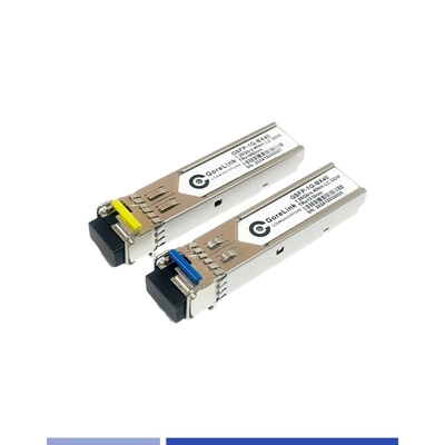 BIDI Gigabit Optical Transceiver 40km تک حالت SMF دو فایبر TX1310nm RX1550nm LC