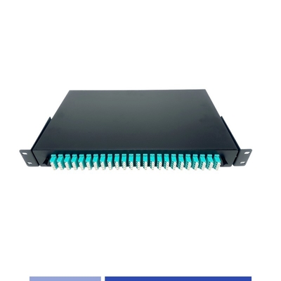 1U 96 هسته پنل پیچ فیبر نوری LC Quad پورت 19 
